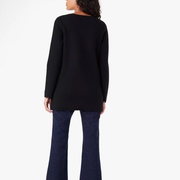 NWT Kate Spade Scalloped Sweater Blazer / Size S / Black - Picture 4 of 7